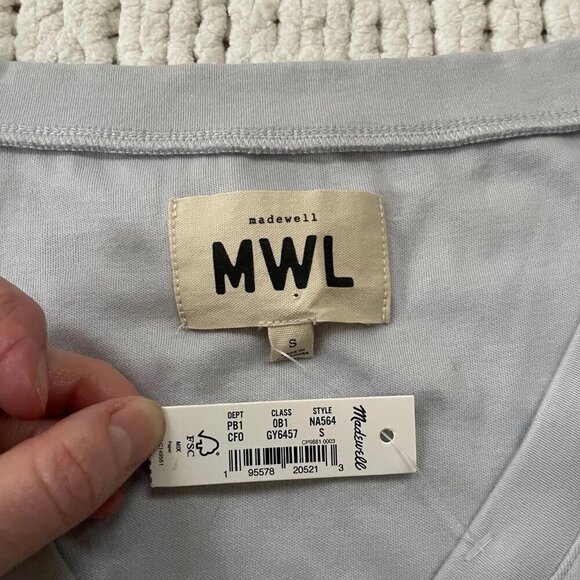 NWT Madewell Women's Lavender Grey Breeze Romper - Size Small - Picture 5 of 6